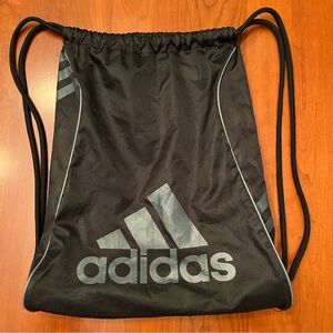 Adidas string cinch bag sporty backpack. Black.